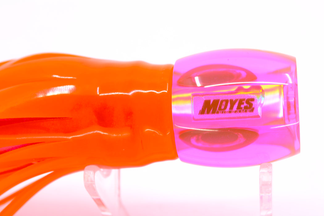 Moyes Lures Fluorescent Pink MOP Taxi Eyes Small Secret 9" 3oz Skirted Orange/Pink