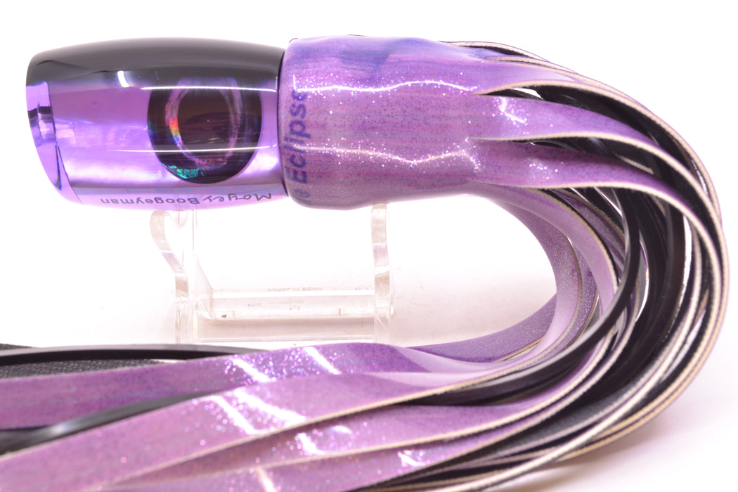 Moyes Lures Purple MOP Black Back Taxi Eyes Boogeyman 12" 5.7oz FT Vinyl Purple Eclipse GZE