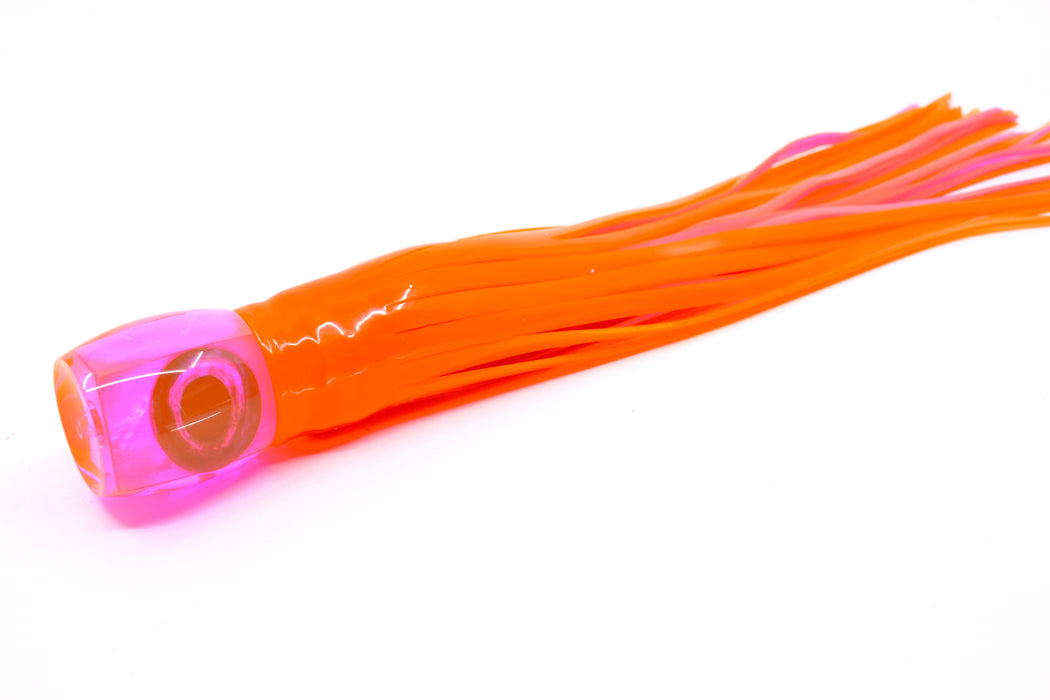 Moyes Lures Fluorescent Pink MOP Taxi Eyes Small Secret 9" 3oz Skirted Orange/Pink