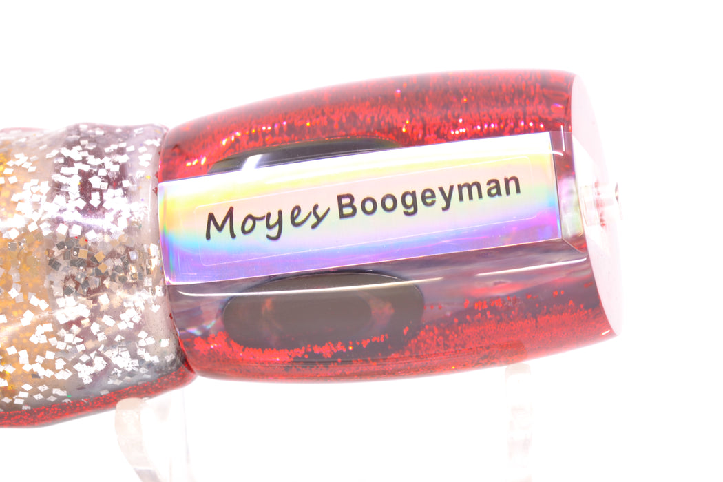 Moyes Lures Rainbow MOP Black-Red Back Boogeyman 12" 7oz Skirted Evil GZE