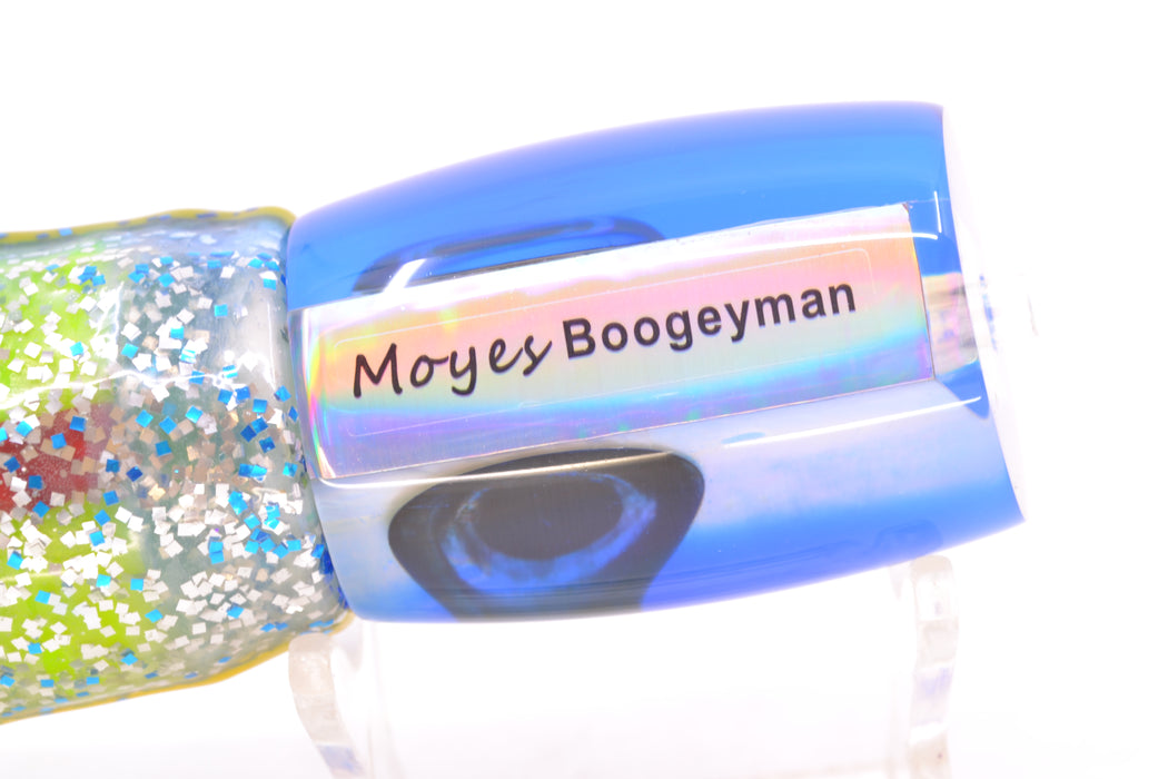 Moyes Lures White MOP Blue-Yellow Back Boogeyman 12" 7oz Skirted Blue-Yellow-Silver GZE