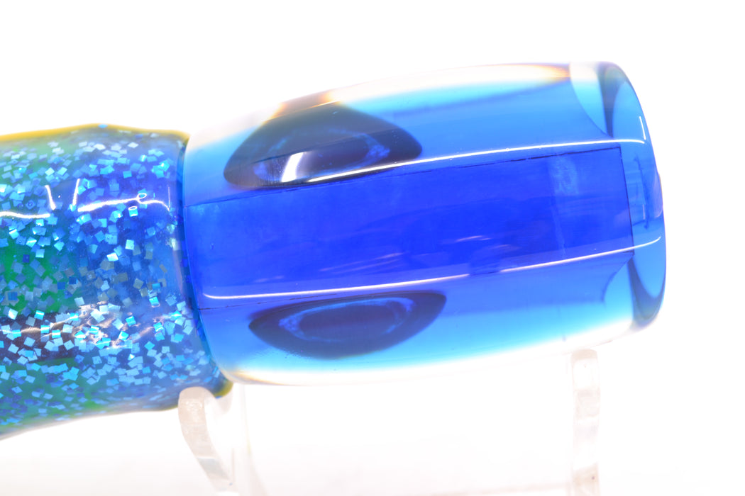 Moyes Lures White MOP Blue-Yellow Back Boogeyman 12" 7oz Skirted Blue-Yellow-Silver GZE