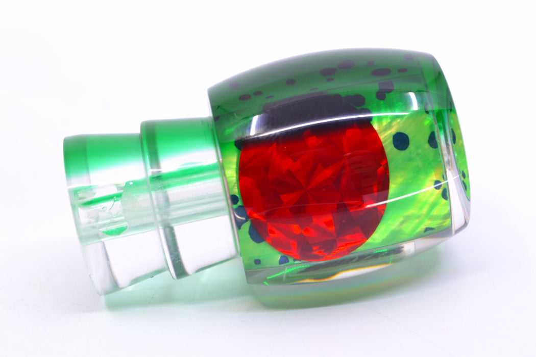 Moyes Lures Mahi MOP Green Back Red Eyes Small Secret 9" 1.2oz