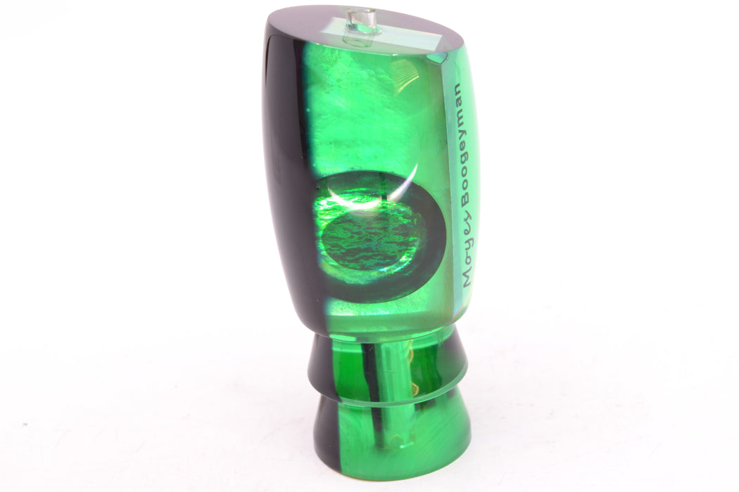 Moyes Lures Green MOP Black Back Taxi Eyes Boogeyman 12" 4oz GZE