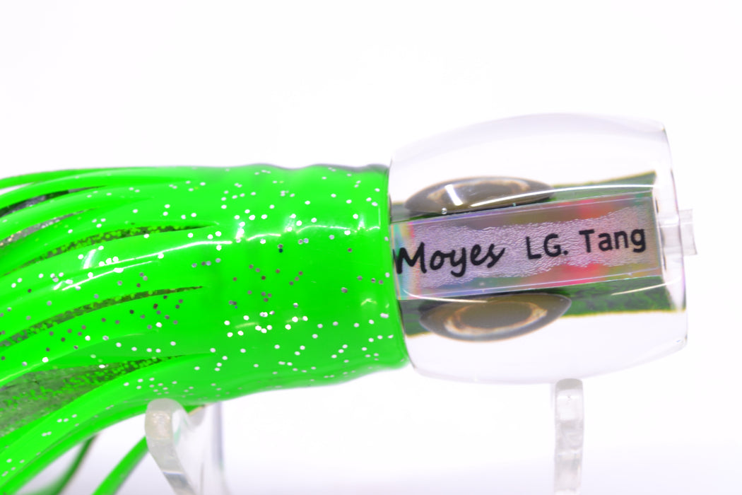 Moyes Lures Green Paua Shell Taxi Eyes Large Tang 9" 3oz Skirted Black-Green