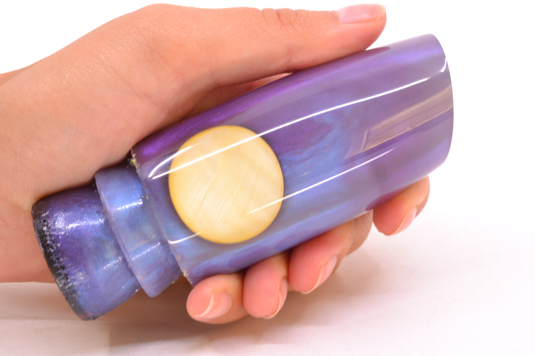 Joe Yee Purple-Blue Pearl Real Shell Eyes Medium Plunger 12" 4.5oz GZE