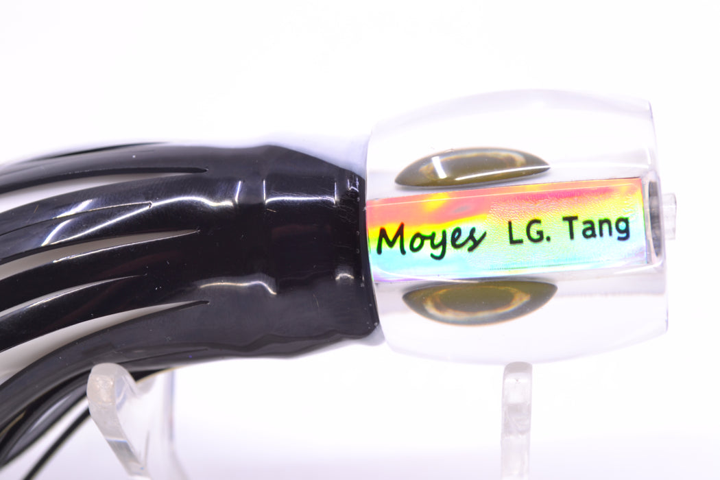 Moyes Lures White MOP Taxi Eyes Large Tang 9" 3oz Skirted White Aurora-Black