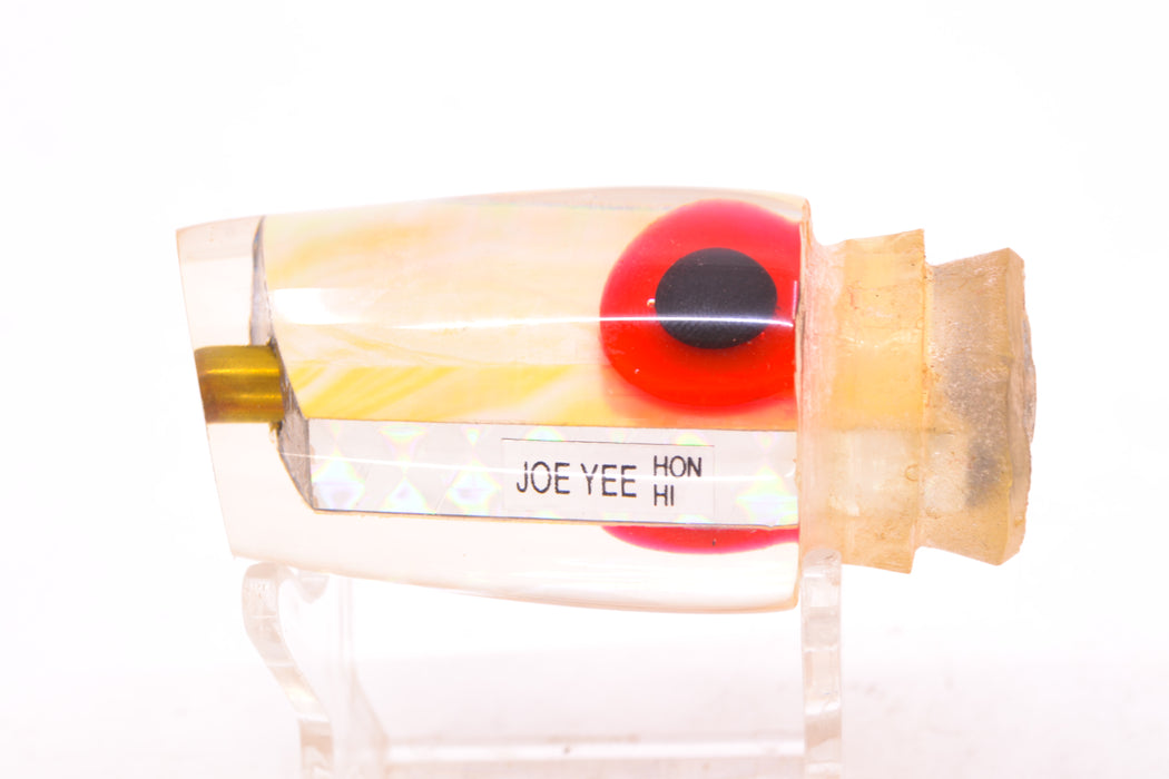 Joe Yee Golden MOP Black-Red Handmade Eyes Unnamed Slant 9"+ 4.5oz
