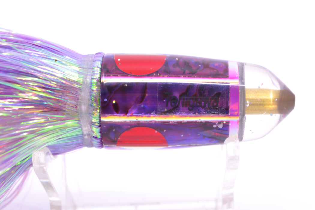 Tanigawa Lures Purple Abalone Shell Red Eyes Small Bullet 7" 3.2oz Flashabou Purple/Pink