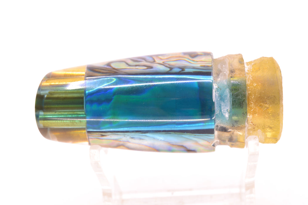 Joe Yee Blue-Purple Abalone Blue Back Lead 4-Hole Crackerjack 9" 3.5oz GZE