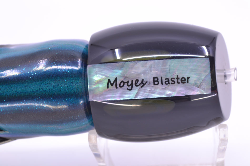 Moyes Lures Black Pearl Black Back Taxi Eyes Medium Blaster 12" 6oz FT Vinyl Skipjack