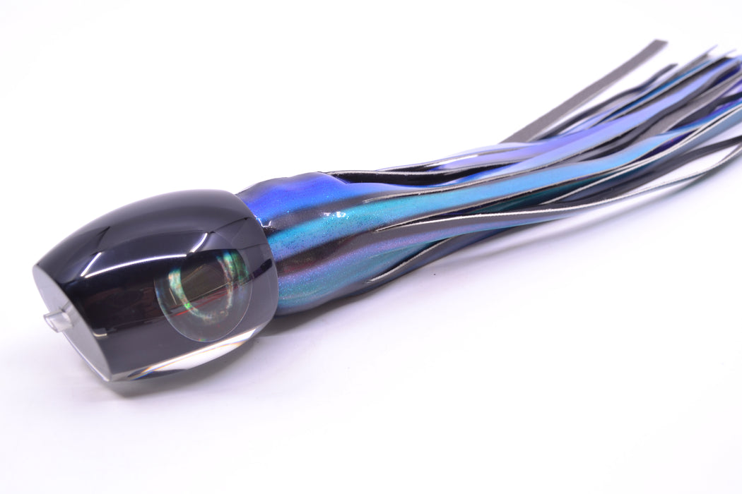 Moyes Lures Black Pearl Black Back Taxi Eyes Medium Blaster 12" 6oz FT Vinyl Skipjack