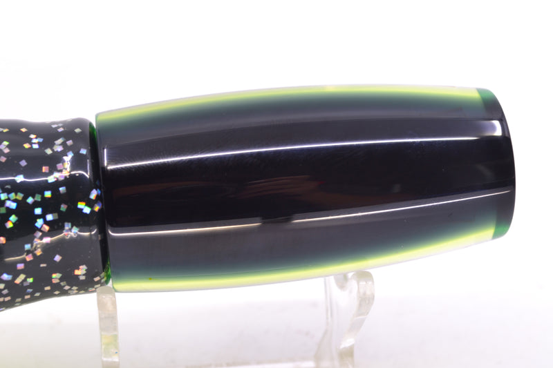 Moyes Lures Clear Mirrored Black-Green Back Medium Shotgun 10" 6.2oz Skirted Magic Johnson