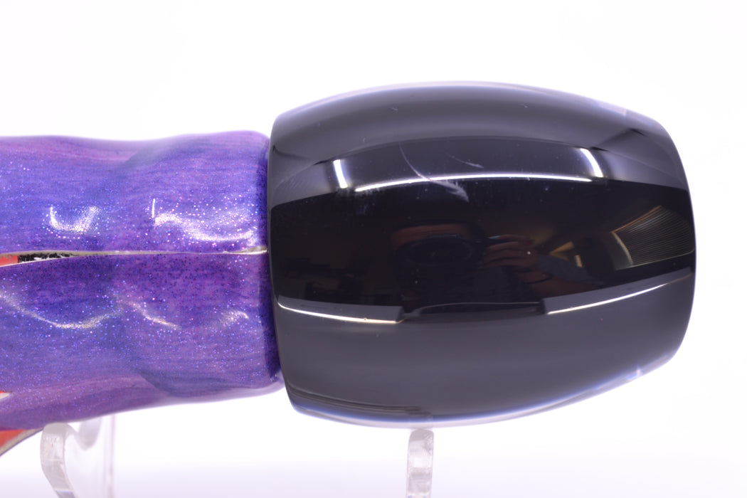 Moyes Lures Purple-Pink Dichro Black Back Taxi Eyes Medium Blaster 12" 6oz FT Vinyl