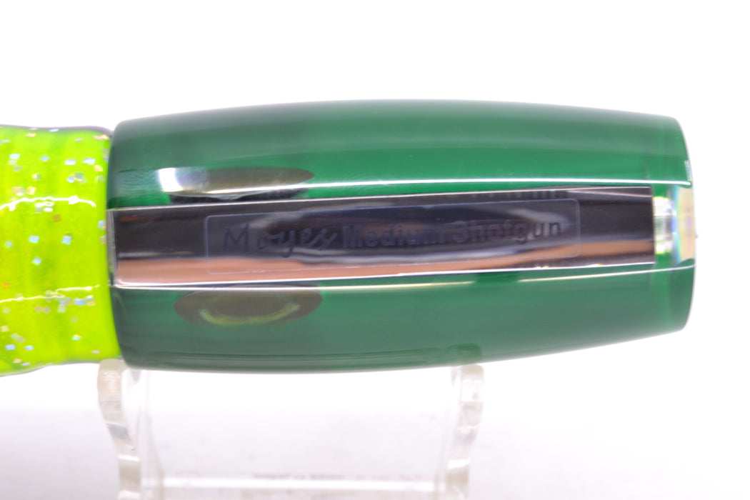 Moyes Lures Clear Mirrored Black-Green Back Medium Shotgun 10" 6.2oz Skirted Magic Johnson GZE