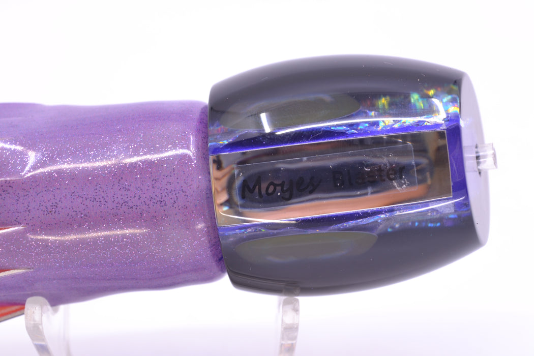 Moyes Lures Purple-Pink Dichro Black Back Taxi Eyes Medium Blaster 12" 6oz FT Vinyl
