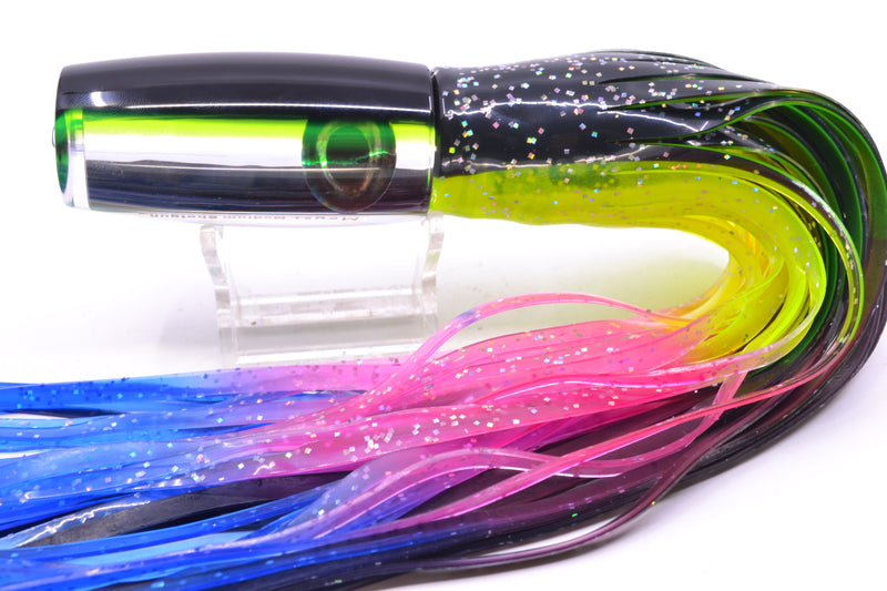 Moyes Lures Clear Mirrored Black-Green Back Medium Shotgun 10" 6.2oz Skirted Magic Johnson