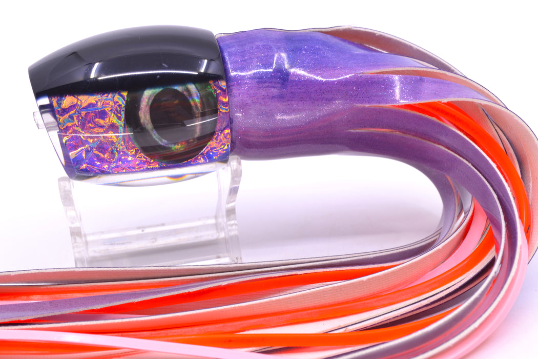 Moyes Lures Purple-Pink Dichro Black Back Taxi Eyes Medium Blaster 12" 6oz FT Vinyl