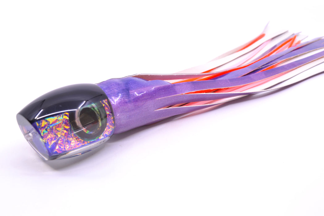Moyes Lures Purple-Pink Dichro Black Back Taxi Eyes Medium Blaster 12" 6oz FT Vinyl