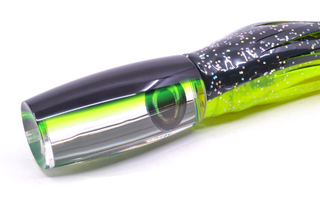 Moyes Lures Clear Mirrored Black-Green Back Medium Shotgun 10" 6.2oz Skirted Magic Johnson GZE