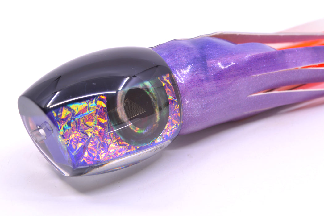 Moyes Lures Purple-Pink Dichro Black Back Taxi Eyes Medium Blaster 12" 6oz FT Vinyl