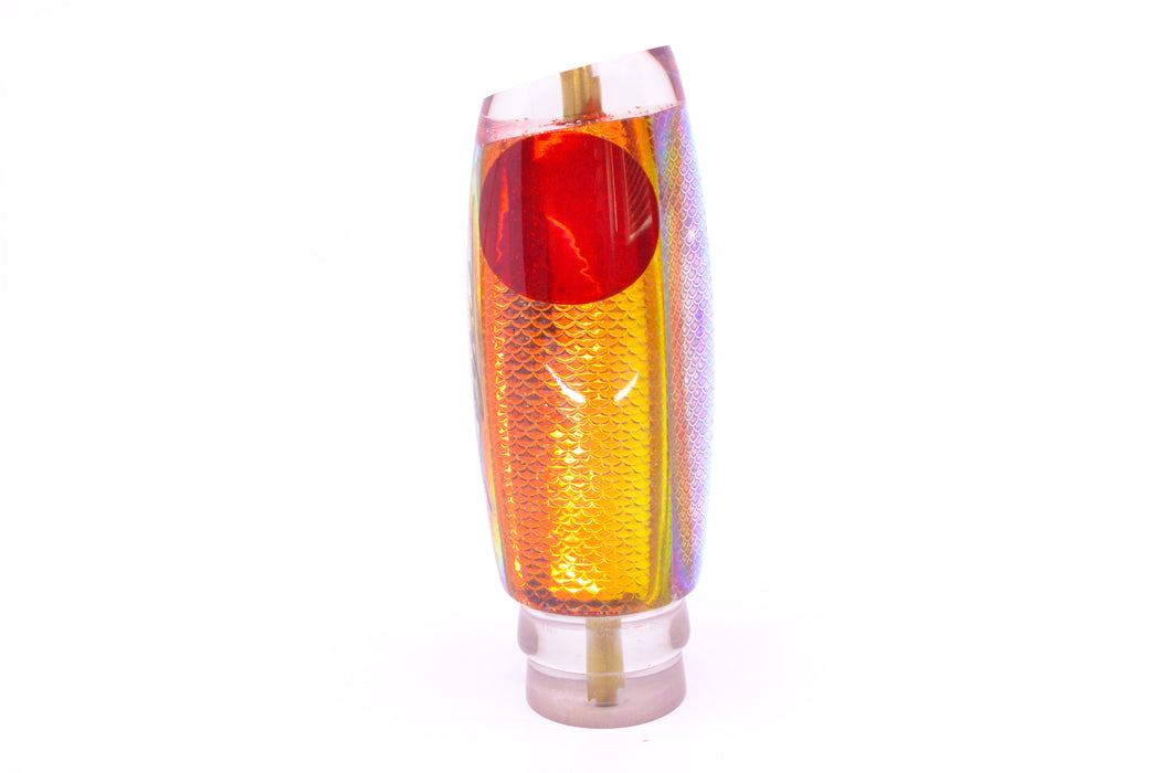 Koya Lures Orange Glitter Pearl Rainbow Scale Red Eyes New Shape 14" 9.7oz