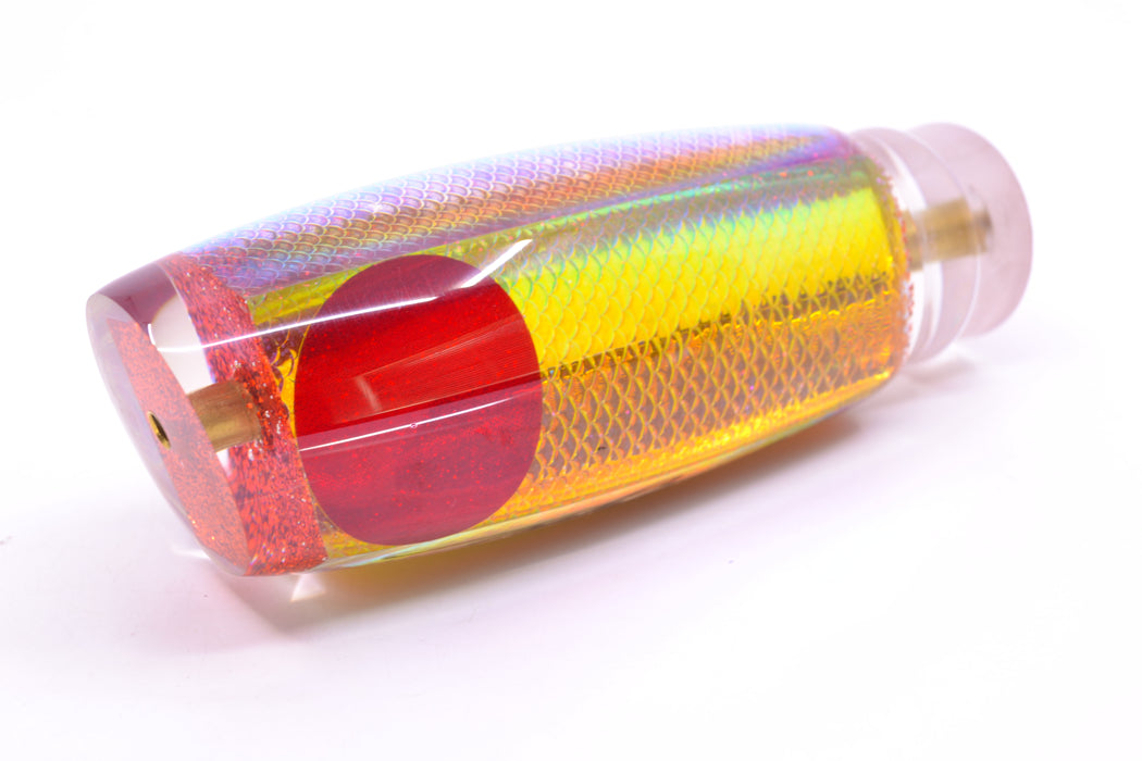Koya Lures Orange Glitter Pearl Rainbow Scale Red Eyes New Shape 14" 9.7oz