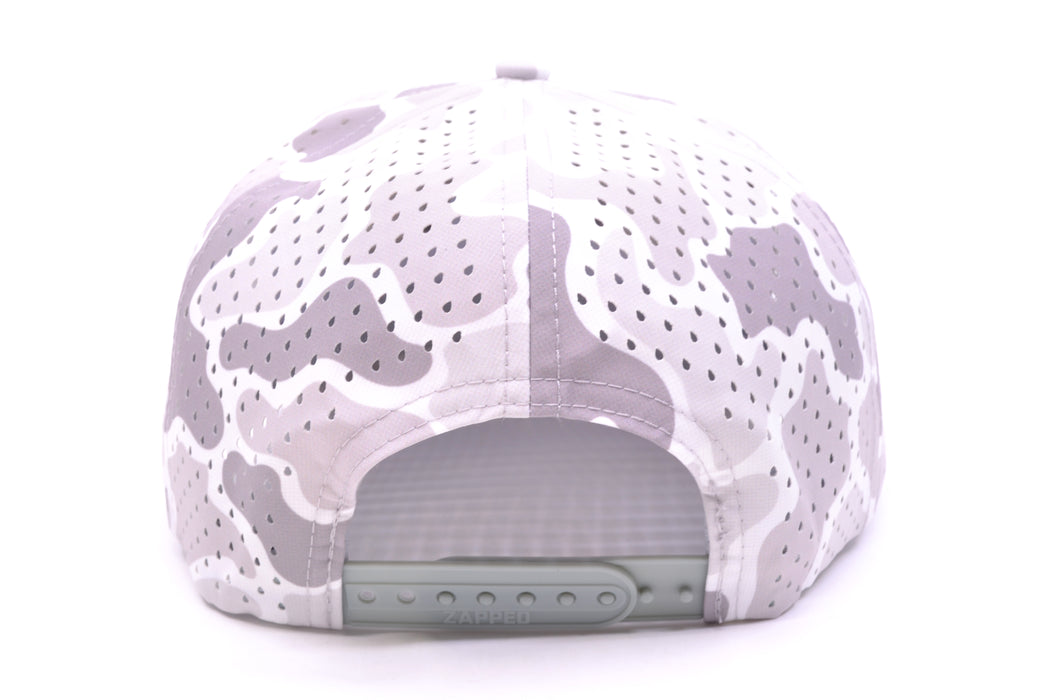 GZ Lures 'Let 'Er Eat' 5-Panel Snow Camo Patch Hat