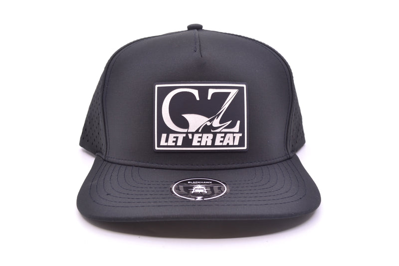 GZ Lures 'Let 'Er Eat' 5-Panel Black-Black Patch Hat