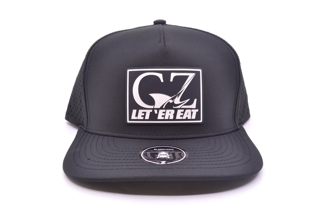 GZ Lures 'Let 'Er Eat' 5-Panel Black-Black Patch Hat
