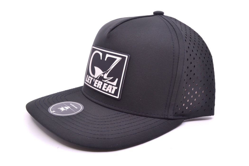 GZ Lures 'Let 'Er Eat' 5-Panel Black-Black Patch Hat