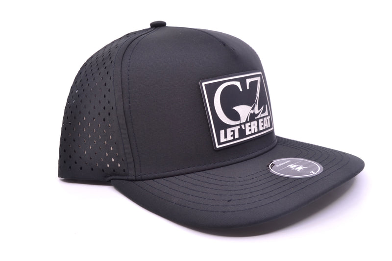GZ Lures 'Let 'Er Eat' 5-Panel Black-Black Patch Hat
