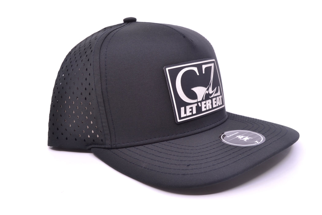 GZ Lures 'Let 'Er Eat' 5-Panel Black-Black Patch Hat