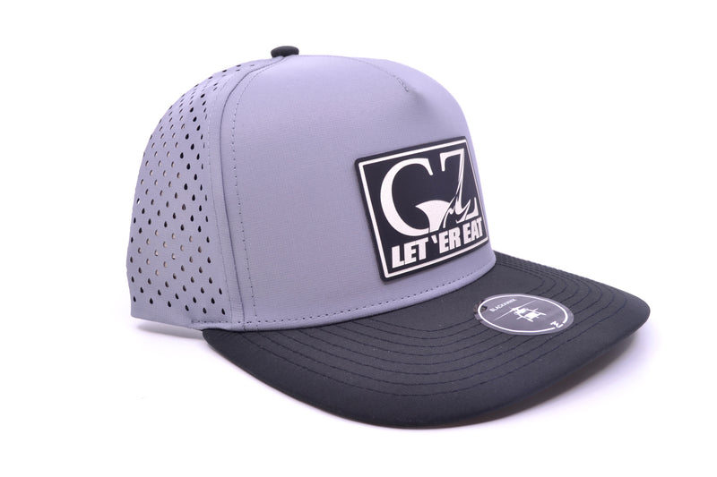 GZ Lures 'Let 'Er Eat' 5-Panel Gray/Black Patch Hat