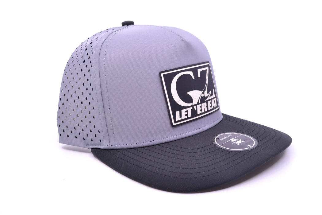 GZ Lures 'Let 'Er Eat' 5-Panel Gray/Black Patch Hat