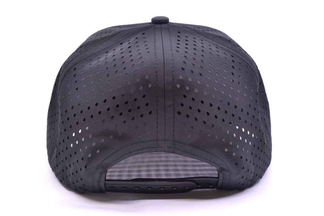 GZ Lures 'Let 'Er Eat' 7-Panel Black Camo Patch Hat
