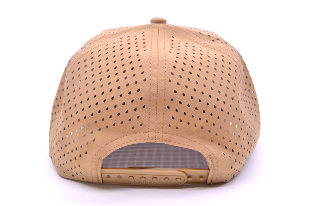 GZ Lures 'Let 'Er Eat' 7-Panel Khaki Patch Hat