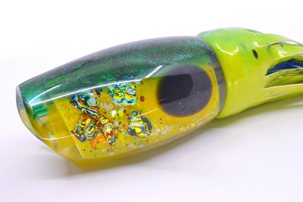 Coggin Lures Yellow S&P Green Back Tado 16" 23oz FT Vinyl Mahi