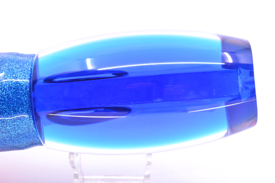 Moyes Lures White MOP Blue Back XL Argus Teaser 29oz Skirted Blue-Silver/Pink