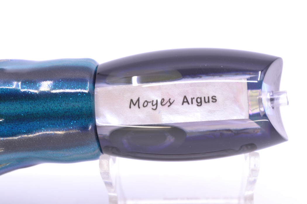 Moyes Lures Skipjack Paua-MOP Black-Purple Back Medium Argus 12" 5oz FT Vinyl Skipjack