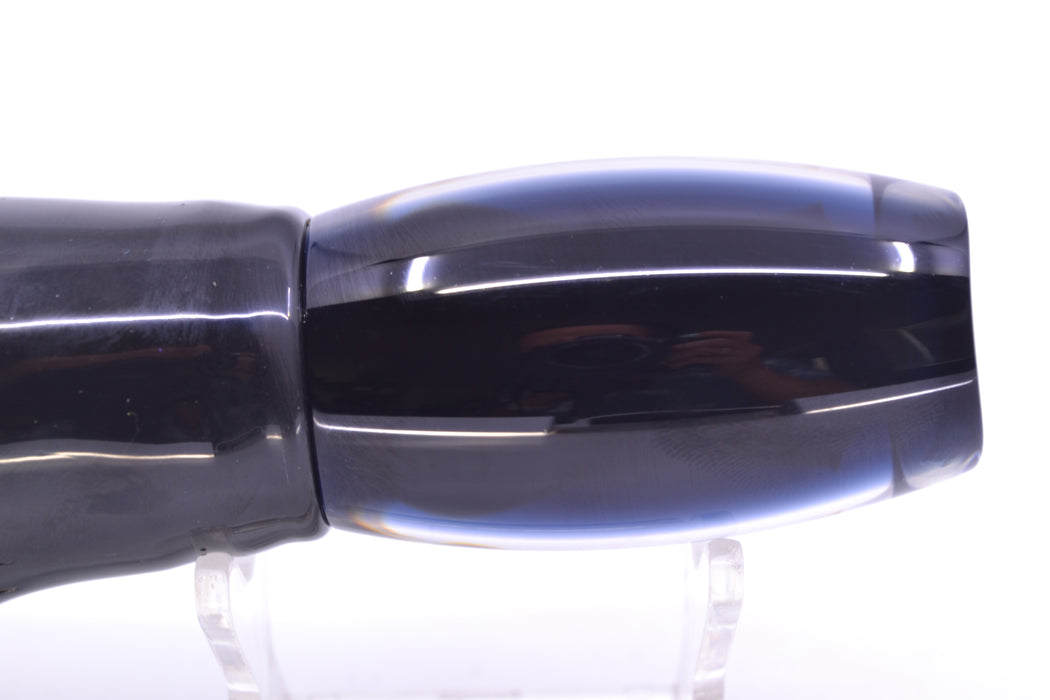 Moyes Lures Silver Pearl Black Back Taxi Eyes Medium Argus 12" 6oz Skirted Black-Silver