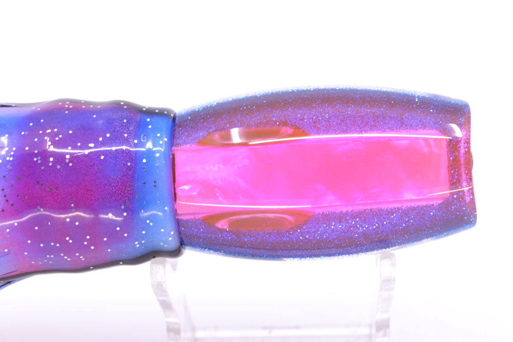 Moyes Lures White MOP Pink-Blue Back Taxi Eyes Medium Argus 12" 6oz Skirted Gay Bob