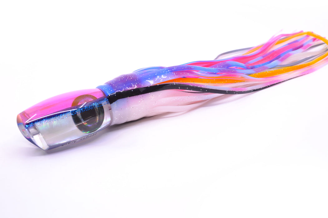 Moyes Lures White MOP Pink-Blue Back Taxi Eyes Medium Argus 12" 6oz Skirted Gay Bob