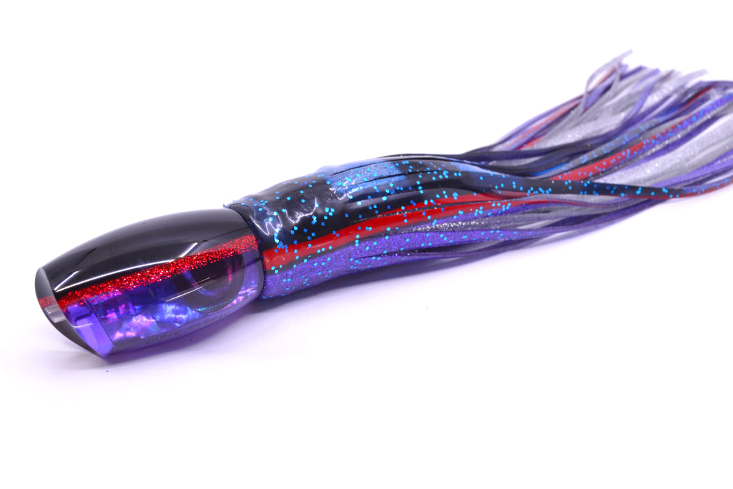 Moyes Lures Purple Awabi Black-Red Back Taxi Eyes Medium Argus 12" 6oz Skirted
