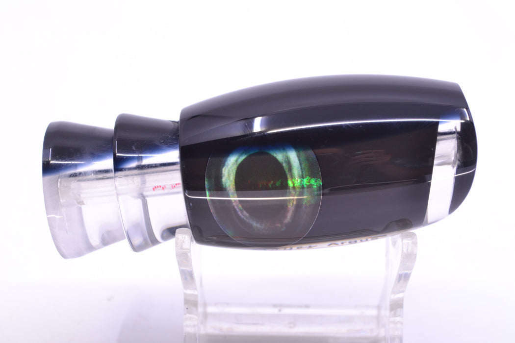 Moyes Lures Black Death Black Pearl Black Back Taxi Eyes Medium Argus 12" 3.5oz