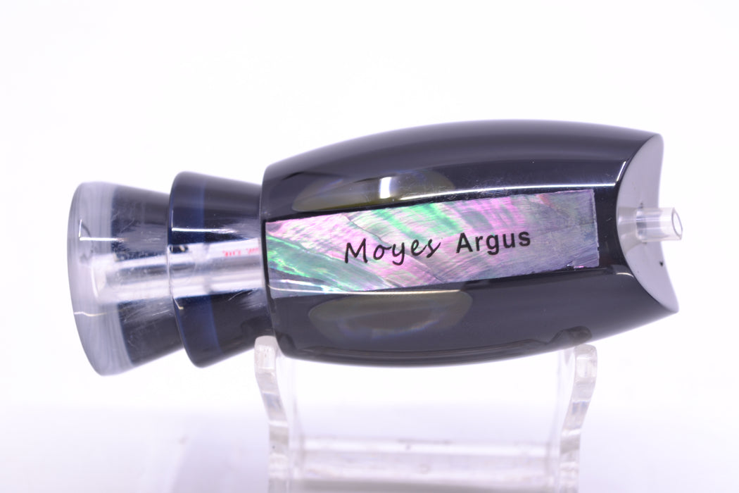 Moyes Lures Black Death Black Pearl Black Back Taxi Eyes Medium Argus 12" 3.5oz