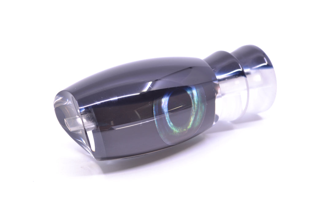 Moyes Lures Black Death Black Pearl Black Back Taxi Eyes Medium Argus 12" 3.5oz