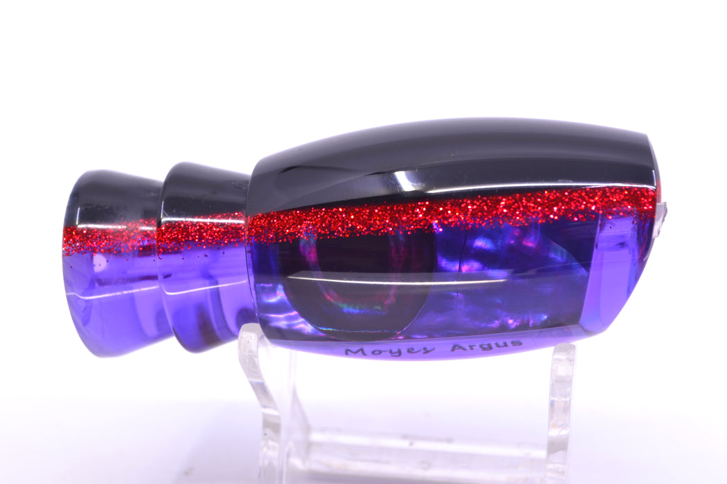 Moyes Lures Purple Awabi Black-Red Back Taxi Eyes Medium Argus 12" 3.5oz