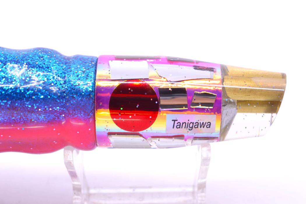 Tanigawa Lures Pink Rainbow Cracked Glass 2-Hole Slant 9"+ 11oz Skirted Blue-Pink
