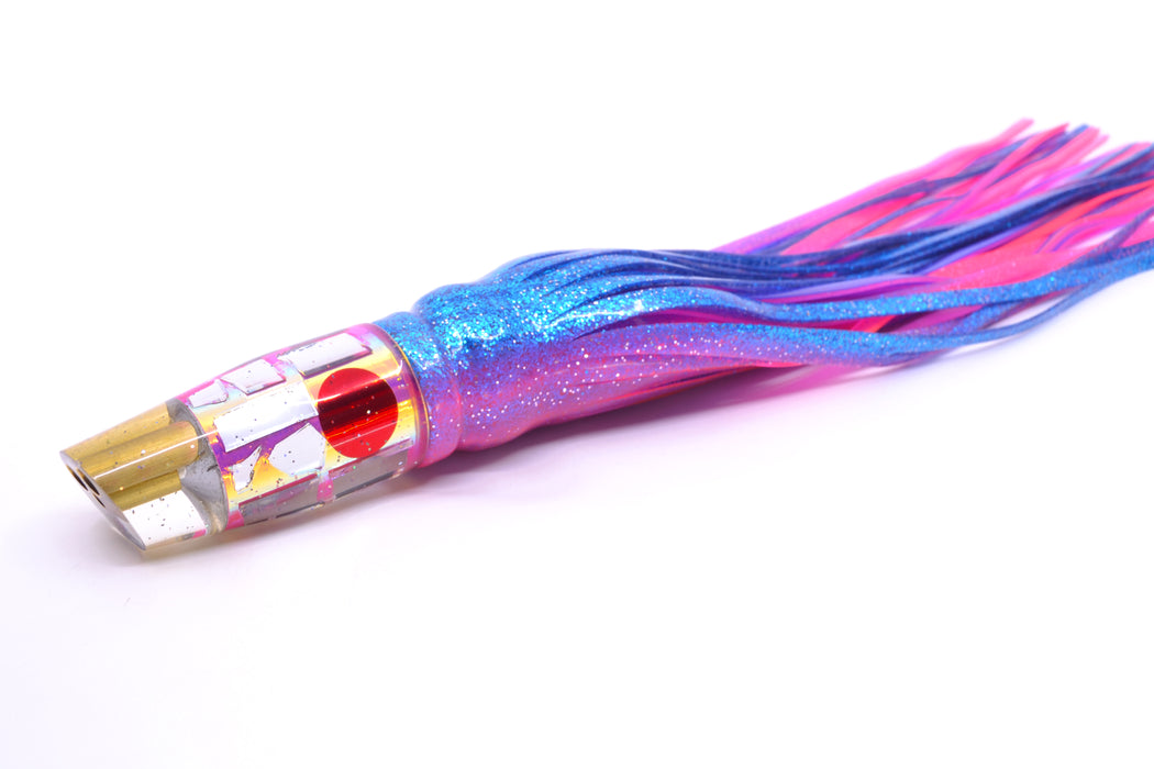 Tanigawa Lures Pink Rainbow Cracked Glass 2-Hole Slant 9"+ 11oz Skirted Blue-Pink